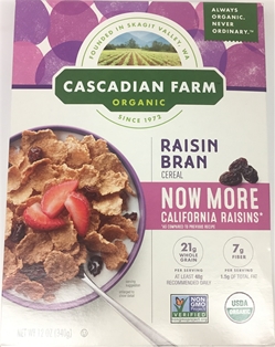 Cascadian Farms Organic Raisin Bran Cereal (12oz)