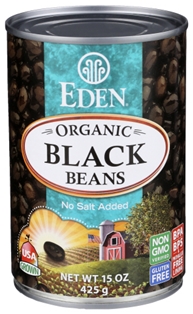 Eden Organic Black Beans No Salt Added (15oz)