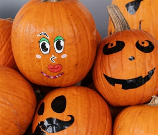 Painted Mini Pumpkins 3-4&quot;