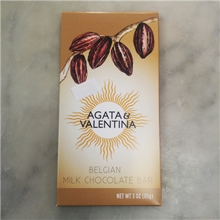 A&amp;V Belgian Milk Chocolate Bar (3oz.)