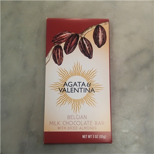 A&amp;V Belgian Diced Almond Milk Chocolate Bar (3oz.)