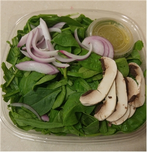 Spinach, Mushroom &amp; Red Onion Salad