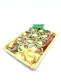 Brown Rice Salmon Avocado Roll 12Pc