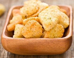 Homemade Seasoned Croutons Made With Organic Bread