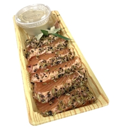 Seared Cert. Org. Salmon W. Wasabi Sauce