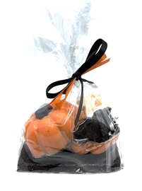 Halloween Chocolate Pumpkin with Ghost &amp; Bats