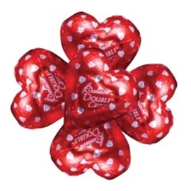 Milk Chocolate Double Crisp Foil Hearts 8oz