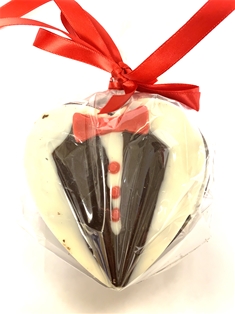 Valentines Day Chocolate Tuxedo Heart Box
