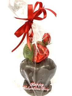 Valentines Day Chocolate Heart with Roses