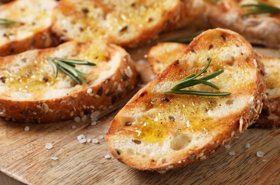 Homemade Rosemary Bruschetta Toasts