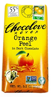 Chocolove Orange Peel in Dark Chocolate Bar