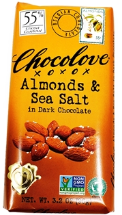 Chocolove Salt &amp; Almonds Dark Chocolate Bar 3oz