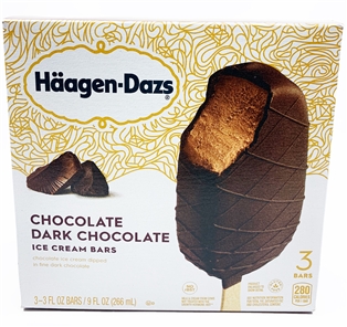 Haagen Dazs Dark Chocolate Bars (9oz)