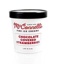 McConnell's Chocolate Covered Strawberries Ice Cream (16oz)