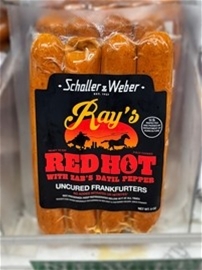 Schaller &amp; Weber Ray's Red Hot with Zab's Datil Peppers Uncured Beef Frankfurter