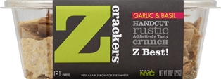 Z Crackers Garlic &amp; Basil Cracker Vegan 8oz
