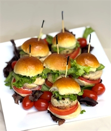 Mini Chicken Burgers with Spinach &amp; Feta (1doz)