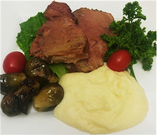 Pot Roast with Mashed Potaotes &amp; Brussels Sprouts