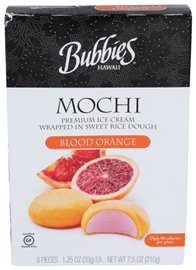 Bubbies Ice Cream Mochi Blood Orange 7.5 OZ