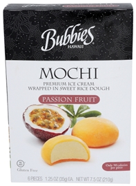 Bubbies Ice Cream Mochi Passion Fruit 7.5 OZ