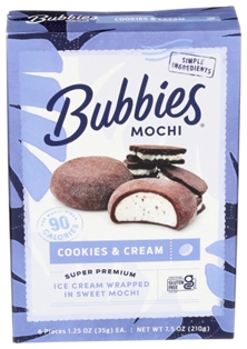 Bubbies Mochi Cookie &amp; Cream Ice Cream 7.5oz