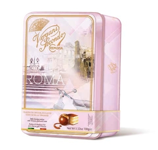 Vergani Roma Milk Chocolate Pralines with Tiramisu Cream (3.53oz)