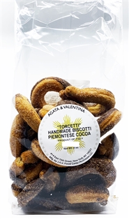 Handmade &quot;Torcetti&quot; Biscotti Piem. Cocoa