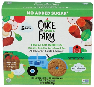 Once Upon a Farm Tractor Wheels Organic Apple, Sweet Potato &amp; Spinach 5pk (3.35