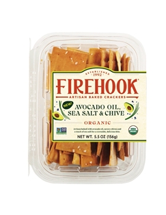 Firehook Organic Avocado Sea Salt &amp; Chive Crackers (5.5 oz)