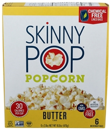 Skinny Pop Microwavable Butter Popcorn (16.8 oz)