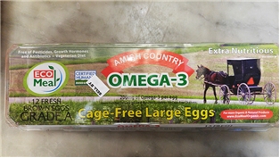 Ecomeal Cage Free Omega Large Brown Eggs (dozen)