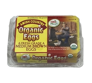 Ecomeal Organic Medium Brown Eggs (1/2 doz)
