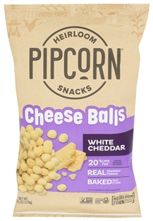 Pipcorn White Cheddar Cheese Balls 4.5oz