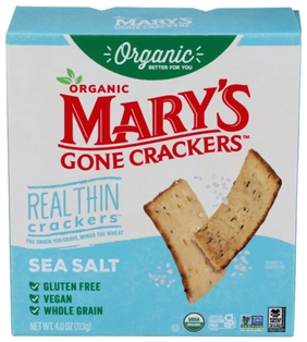 Mary&#39;s Gone Organic Real Thin Sea Salt Crackers 4oz