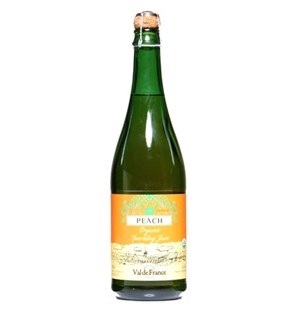 Val de France Organic  Sparkling Apple Peach Juice (25oz)