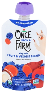 Once Upon a Farm Organic Fruit &amp; Veggie Blend Mama Blueberry (3.2 oz)