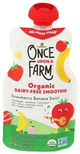 Once Upon a Farm Organic Strawberry Banana Swirl Smoothie (4oz)