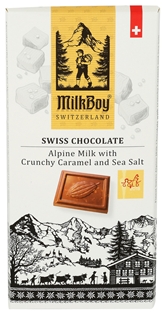 Milkboy Alpine Swiss Milk Chocolate with Crunchy Caramel and Sea Salt (3 OZ)