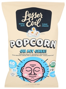 Lesser Evil Organic Oh My Ghee Popcorn Buddah Bowl 4.6oz