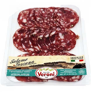 Veroni Salami Toscano Pre-Sliced (4oz)
