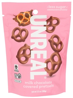 Unreal Milk Chocolate Covered Pretzels 3.5OZ
