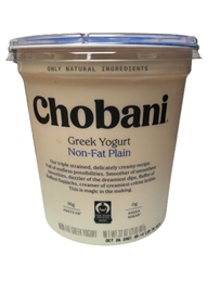 CHOBANI 0% PLAIN 32oz