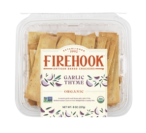 Firehook Organic Crackers Garlic &amp; Thyme  (8oz)