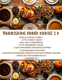 Thanksgiving Dinner Package 2B- (Serves 12 People)